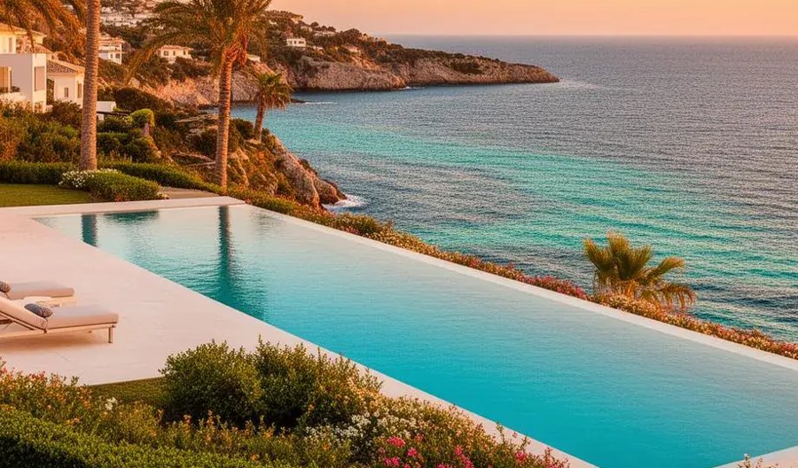 Villa con piscina infinita y vistas al mar en Jávea